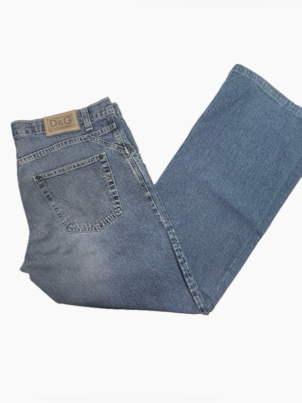 D&G Men’s Light Blue Straight-Leg Jeans Size W34 L32 Price &120